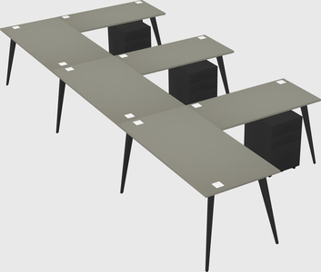 Modern l-shaped office desk