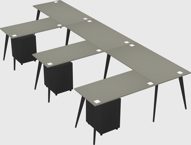 Modern l-shaped office desk