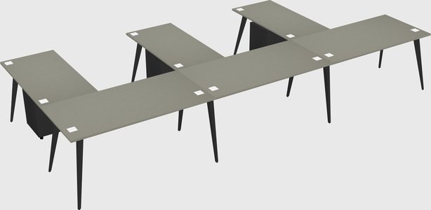 Modern l-shaped office desk
