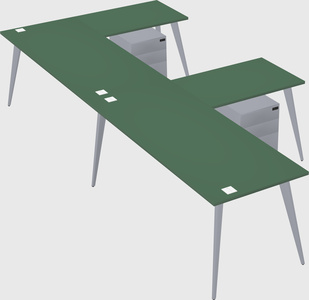 Modern l-shaped office desk