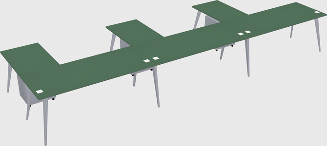 Modern l-shaped office desk