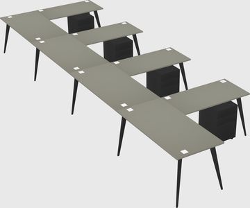 Modern l-shaped office desk