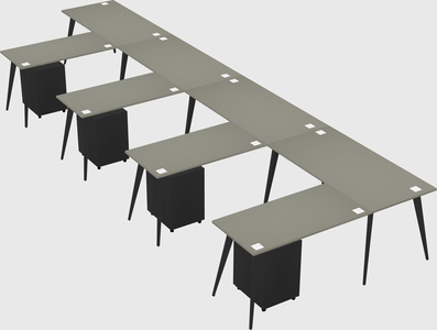 Modern l-shaped office desk