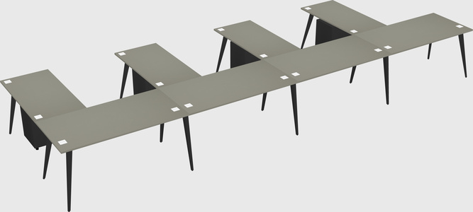 Modern l-shaped office desk