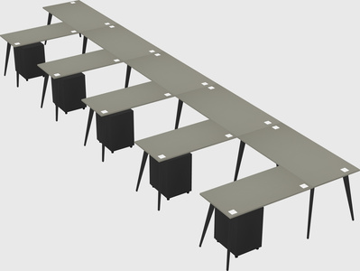 Modern l-shaped office desk