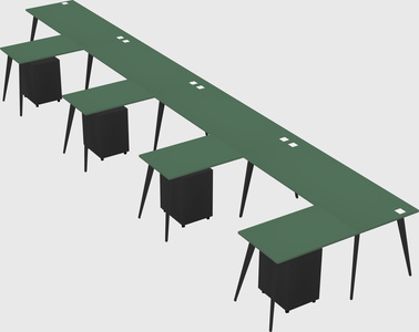 Modern l-shaped office desk