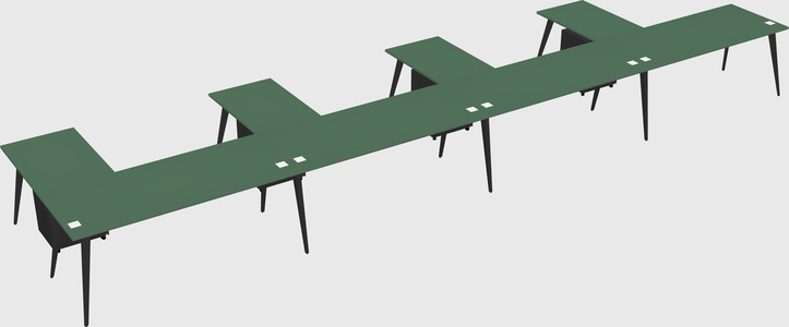 Modern l-shaped office desk
