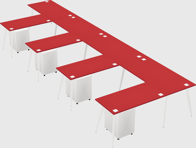 Modern l-shaped office desk