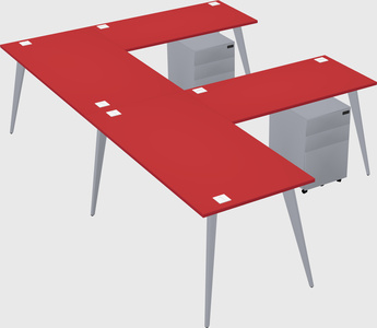 Modern l-shaped office desk