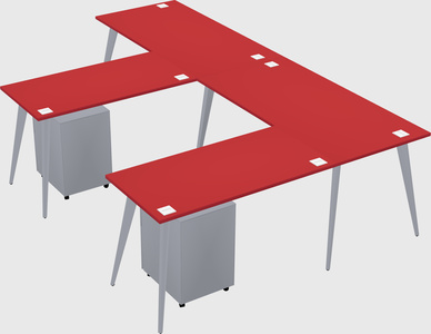 Modern l-shaped office desk