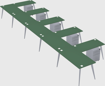 Modern l-shaped office desk