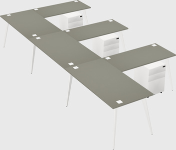 Modern l-shaped office desk