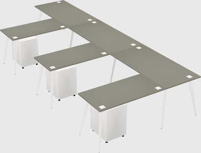 Modern l-shaped office desk