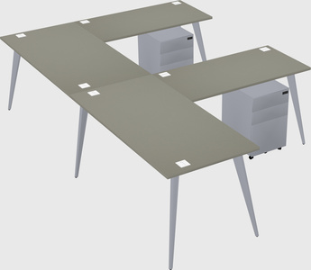 Modern l-shaped office desk