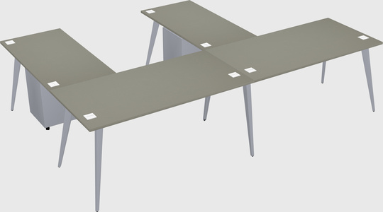 Modern l-shaped office desk