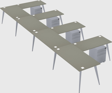Modern l-shaped office desk