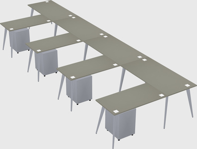 Modern l-shaped office desk