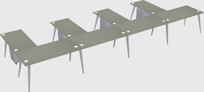 Modern l-shaped office desk