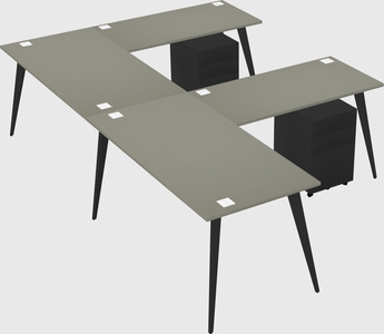 Modern l-shaped office desk
