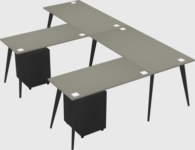 Modern l-shaped office desk