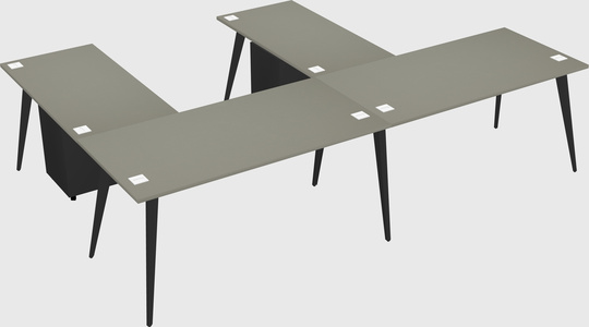 Modern l-shaped office desk