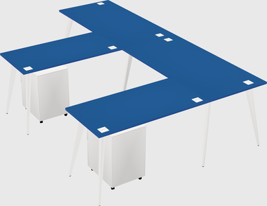 Modern l-shaped office desk