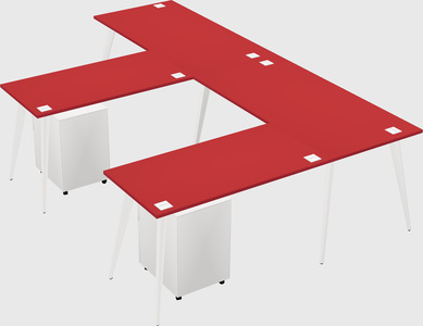 Modern l-shaped office desk