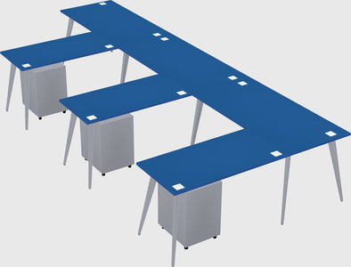 Modern l-shaped office desk