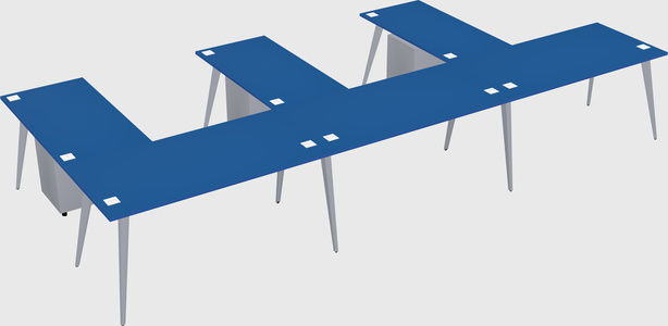 Modern l-shaped office desk