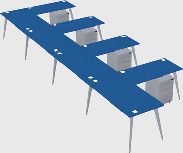 Modern l-shaped office desk