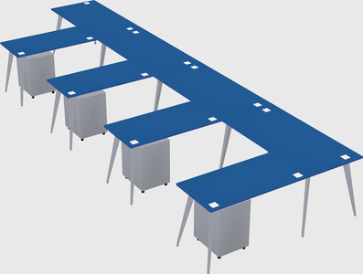 Modern l-shaped office desk