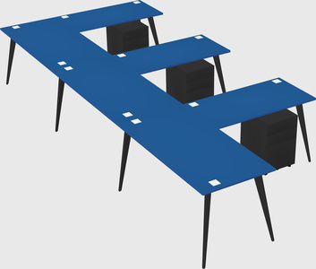 Modern l-shaped office desk