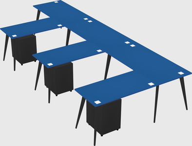 Modern l-shaped office desk