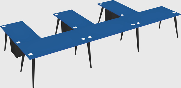 Modern l-shaped office desk