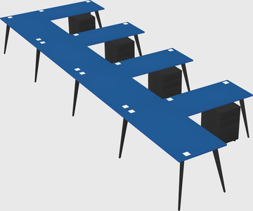 Modern l-shaped office desk