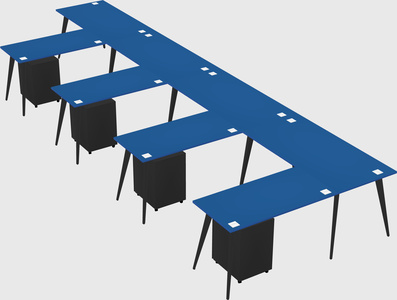 Modern l-shaped office desk