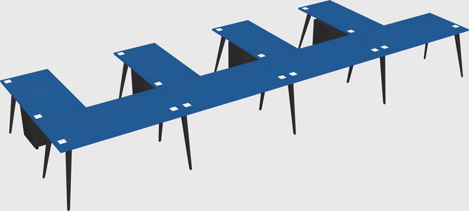 Modern l-shaped office desk