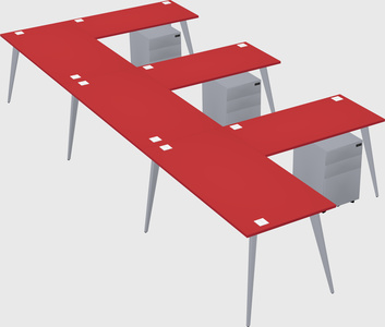 Modern l-shaped office desk