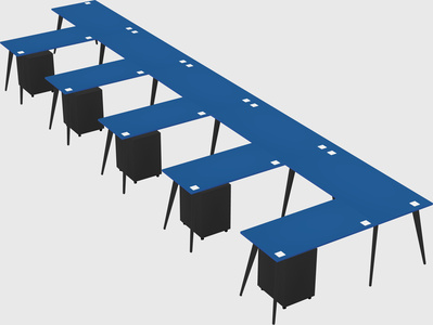 Modern l-shaped office desk