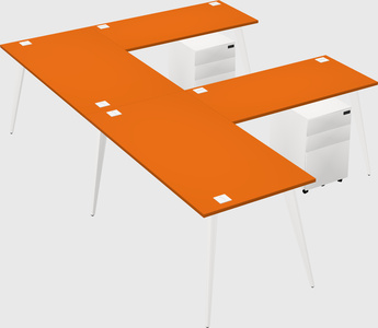 Modern l-shaped office desk