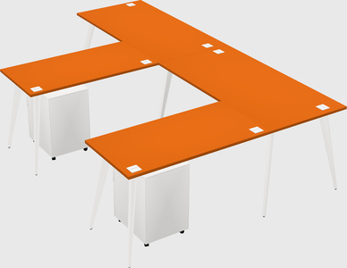 Modern l-shaped office desk