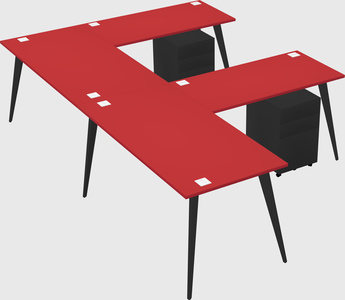 Modern l-shaped office desk