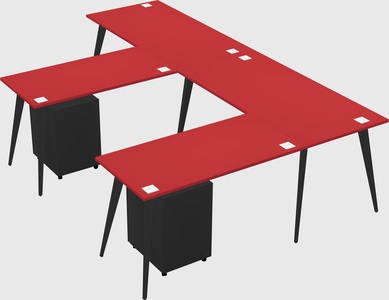 Modern l-shaped office desk