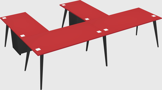 Modern l-shaped office desk