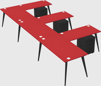 Modern l-shaped office desk