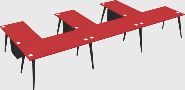 Modern l-shaped office desk