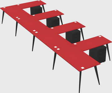 Modern l-shaped office desk