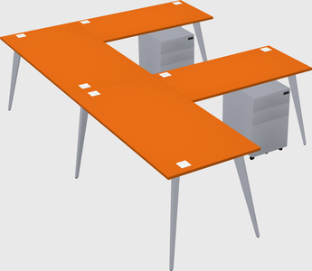 Modern l-shaped office desk
