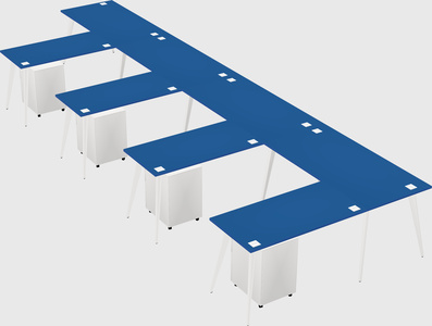Modern l-shaped office desk