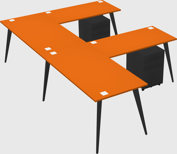 Modern l-shaped office desk